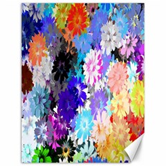 Flowers Colorful Drawing Oil Canvas 12  X 16   by Simbadda