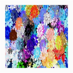 Flowers Colorful Drawing Oil Medium Glasses Cloth by Simbadda