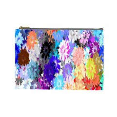 Flowers Colorful Drawing Oil Cosmetic Bag (large)  by Simbadda