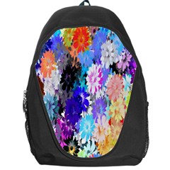 Flowers Colorful Drawing Oil Backpack Bag by Simbadda