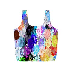 Flowers Colorful Drawing Oil Full Print Recycle Bags (s)  by Simbadda