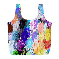 Flowers Colorful Drawing Oil Full Print Recycle Bags (l)  by Simbadda