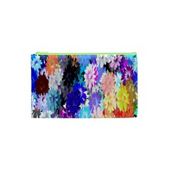 Flowers Colorful Drawing Oil Cosmetic Bag (xs) by Simbadda