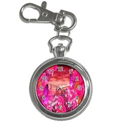 Flowers Neon Stars Glow Pink Sakura Gerberas Sparkle Shine Daisies Bright Gerbera Butterflies Sunris Key Chain Watches by Simbadda