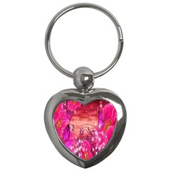 Flowers Neon Stars Glow Pink Sakura Gerberas Sparkle Shine Daisies Bright Gerbera Butterflies Sunris Key Chains (heart)  by Simbadda