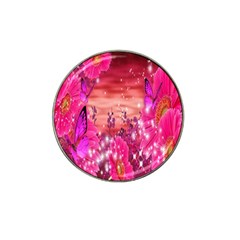 Flowers Neon Stars Glow Pink Sakura Gerberas Sparkle Shine Daisies Bright Gerbera Butterflies Sunris Hat Clip Ball Marker (4 Pack) by Simbadda