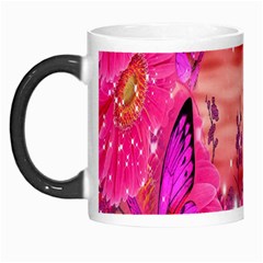 Flowers Neon Stars Glow Pink Sakura Gerberas Sparkle Shine Daisies Bright Gerbera Butterflies Sunris Morph Mugs by Simbadda