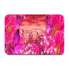 Flowers Neon Stars Glow Pink Sakura Gerberas Sparkle Shine Daisies Bright Gerbera Butterflies Sunris Plate Mats by Simbadda