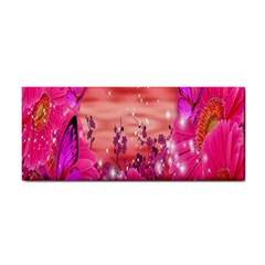 Flowers Neon Stars Glow Pink Sakura Gerberas Sparkle Shine Daisies Bright Gerbera Butterflies Sunris Cosmetic Storage Cases by Simbadda