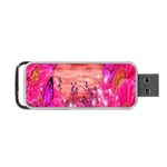 Flowers Neon Stars Glow Pink Sakura Gerberas Sparkle Shine Daisies Bright Gerbera Butterflies Sunris Portable USB Flash (One Side) Front