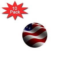 Flag United States Stars Stripes Symbol 1  Mini Buttons (10 Pack)  by Simbadda