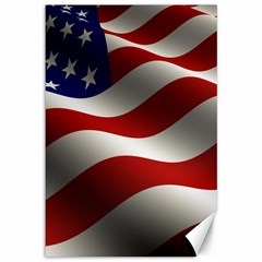 Flag United States Stars Stripes Symbol Canvas 12  X 18   by Simbadda