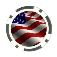 Flag United States Stars Stripes Symbol Poker Chip Card Guard by Simbadda