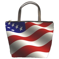 Flag United States Stars Stripes Symbol Bucket Bags by Simbadda