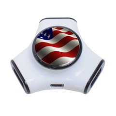 Flag United States Stars Stripes Symbol 3-port Usb Hub by Simbadda