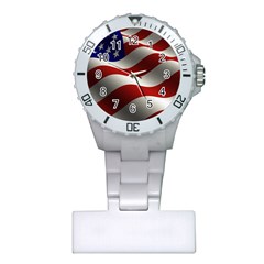 Flag United States Stars Stripes Symbol Plastic Nurses Watch by Simbadda