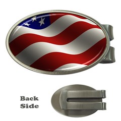 Flag United States Stars Stripes Symbol Money Clips (oval)  by Simbadda