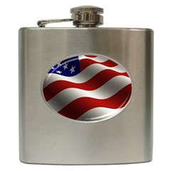 Flag United States Stars Stripes Symbol Hip Flask (6 Oz) by Simbadda