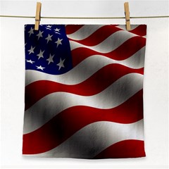 Flag United States Stars Stripes Symbol Face Towel by Simbadda