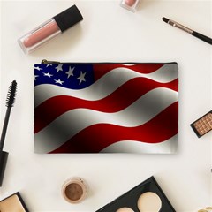 Flag United States Stars Stripes Symbol Cosmetic Bag (medium)  by Simbadda