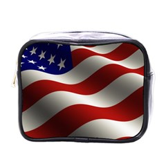 Flag United States Stars Stripes Symbol Mini Toiletries Bags by Simbadda