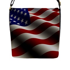 Flag United States Stars Stripes Symbol Flap Messenger Bag (l)  by Simbadda