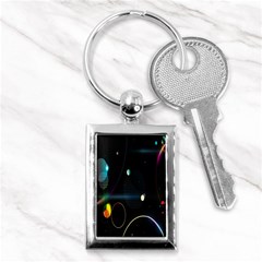 Glare Light Luster Circles Shapes Key Chains (rectangle)  by Simbadda