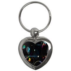 Glare Light Luster Circles Shapes Key Chains (heart) 