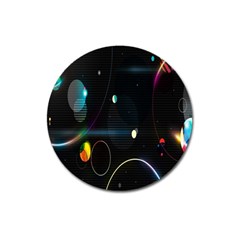 Glare Light Luster Circles Shapes Magnet 3  (round) by Simbadda