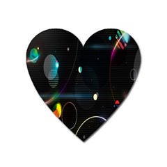 Glare Light Luster Circles Shapes Heart Magnet by Simbadda