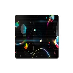 Glare Light Luster Circles Shapes Square Magnet by Simbadda