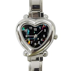 Glare Light Luster Circles Shapes Heart Italian Charm Watch by Simbadda