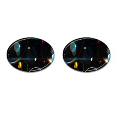 Glare Light Luster Circles Shapes Cufflinks (oval) by Simbadda