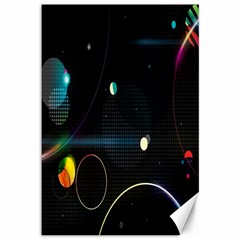 Glare Light Luster Circles Shapes Canvas 12  X 18   by Simbadda