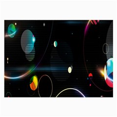 Glare Light Luster Circles Shapes Large Glasses Cloth (2-side) by Simbadda