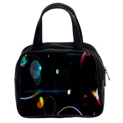 Glare Light Luster Circles Shapes Classic Handbags (2 Sides) by Simbadda