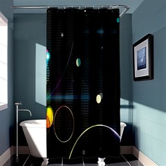 Glare Light Luster Circles Shapes Shower Curtain 36  X 72  (stall)  by Simbadda