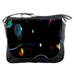 Glare Light Luster Circles Shapes Messenger Bags by Simbadda