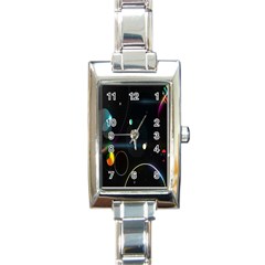 Glare Light Luster Circles Shapes Rectangle Italian Charm Watch by Simbadda