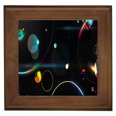 Glare Light Luster Circles Shapes Framed Tiles by Simbadda