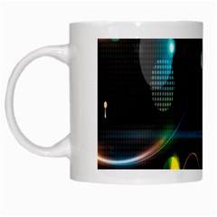 Glare Light Luster Circles Shapes White Mugs by Simbadda