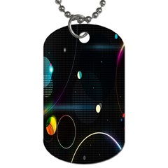 Glare Light Luster Circles Shapes Dog Tag (one Side) by Simbadda