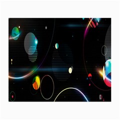 Glare Light Luster Circles Shapes Small Glasses Cloth (2-side) by Simbadda