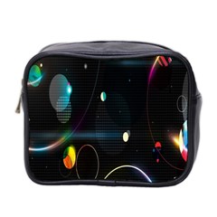 Glare Light Luster Circles Shapes Mini Toiletries Bag 2-side by Simbadda