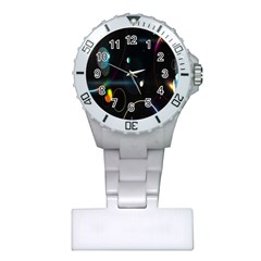 Glare Light Luster Circles Shapes Plastic Nurses Watch by Simbadda