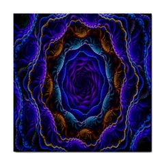 Flowers Dive Neon Light Patterns Tile Coasters by Simbadda