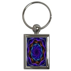 Flowers Dive Neon Light Patterns Key Chains (rectangle)  by Simbadda