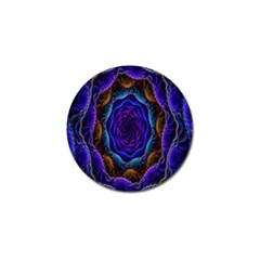 Flowers Dive Neon Light Patterns Golf Ball Marker (4 Pack) by Simbadda