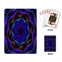 Flowers Dive Neon Light Patterns Playing Card by Simbadda