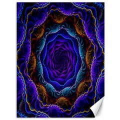 Flowers Dive Neon Light Patterns Canvas 36  X 48   by Simbadda